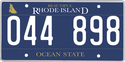 RI license plate 044898