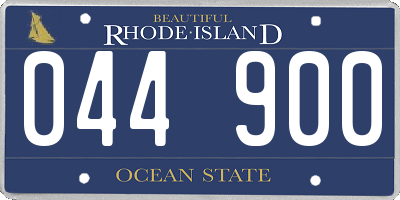 RI license plate 044900
