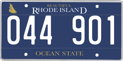 RI license plate 044901