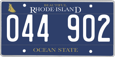 RI license plate 044902