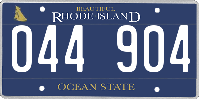 RI license plate 044904