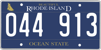 RI license plate 044913