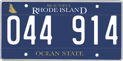 RI license plate 044914