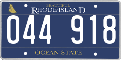RI license plate 044918