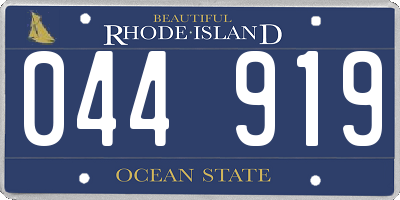 RI license plate 044919