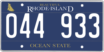 RI license plate 044933