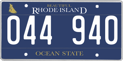 RI license plate 044940