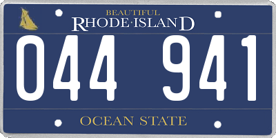 RI license plate 044941