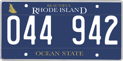 RI license plate 044942