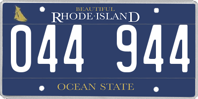 RI license plate 044944