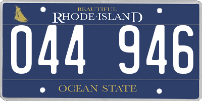 RI license plate 044946