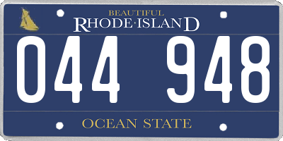 RI license plate 044948