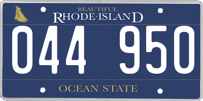 RI license plate 044950