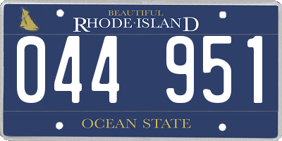 RI license plate 044951