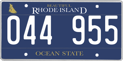 RI license plate 044955