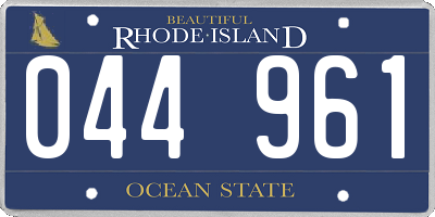 RI license plate 044961