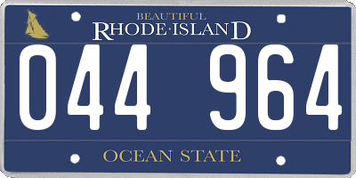 RI license plate 044964