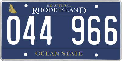 RI license plate 044966