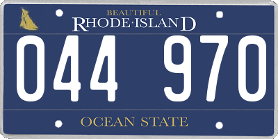 RI license plate 044970
