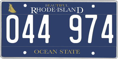 RI license plate 044974