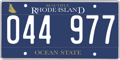 RI license plate 044977