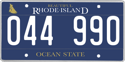 RI license plate 044990