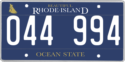 RI license plate 044994