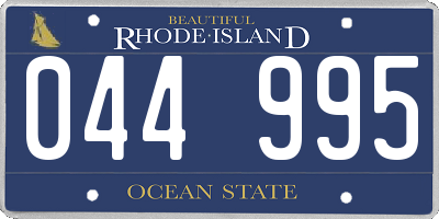 RI license plate 044995