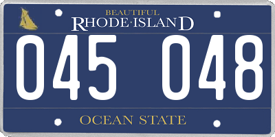 RI license plate 045048