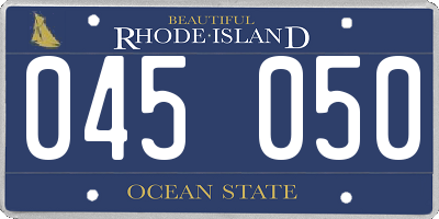 RI license plate 045050