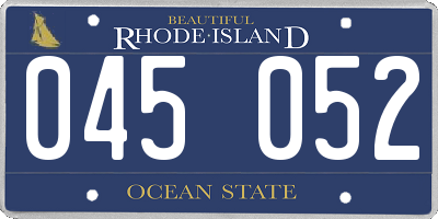RI license plate 045052