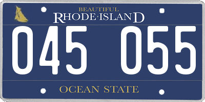 RI license plate 045055