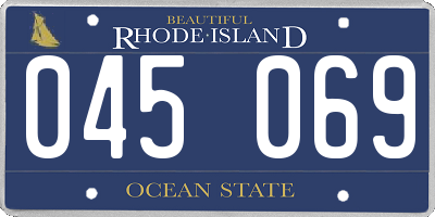 RI license plate 045069