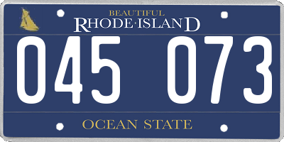 RI license plate 045073