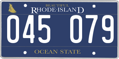 RI license plate 045079