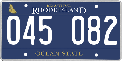 RI license plate 045082