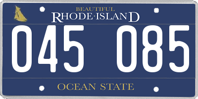 RI license plate 045085