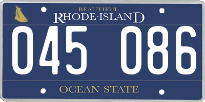 RI license plate 045086