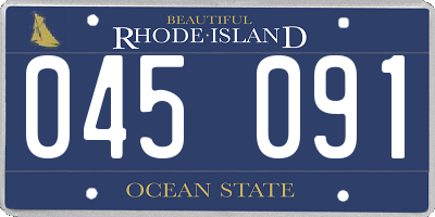 RI license plate 045091