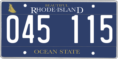 RI license plate 045115