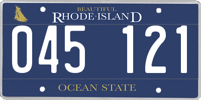 RI license plate 045121
