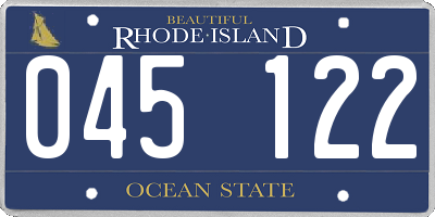 RI license plate 045122