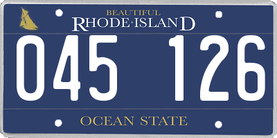 RI license plate 045126