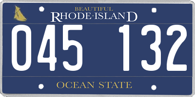 RI license plate 045132