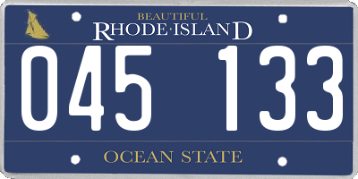 RI license plate 045133