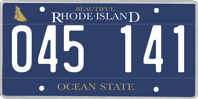 RI license plate 045141