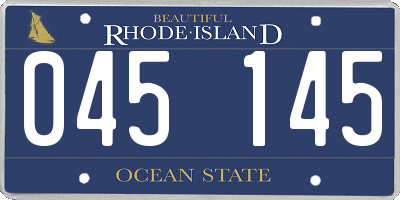 RI license plate 045145