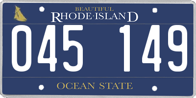 RI license plate 045149
