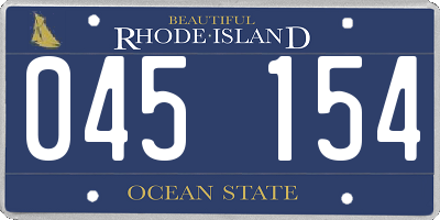 RI license plate 045154