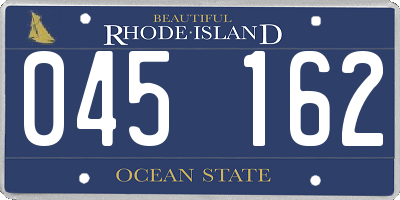 RI license plate 045162